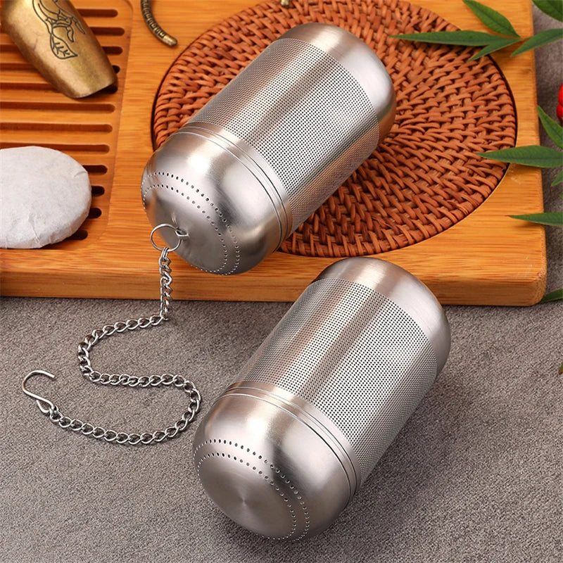 L size tea infuser with chain, technical dimensions