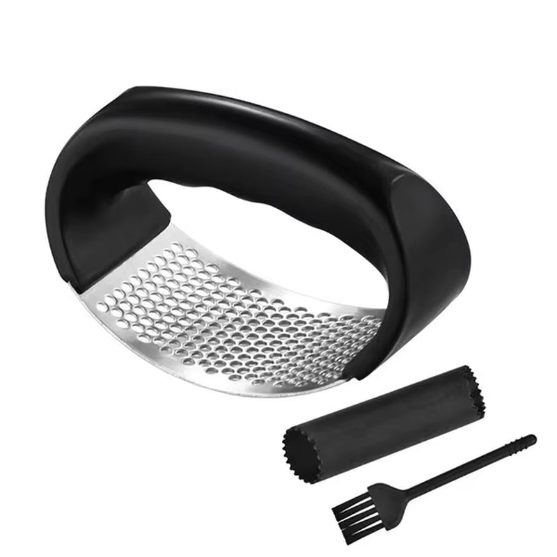 Professional Stainless Steel Garlic Press — Easy Squeeze Design