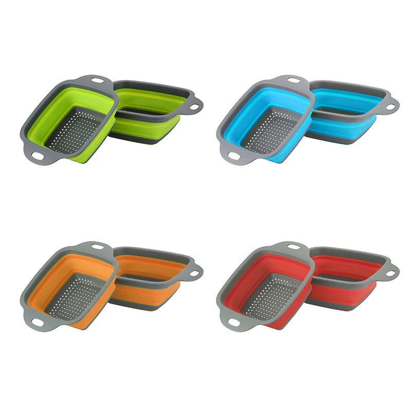 Foldable Silicone Colander — Collapsible Kitchen Strainer