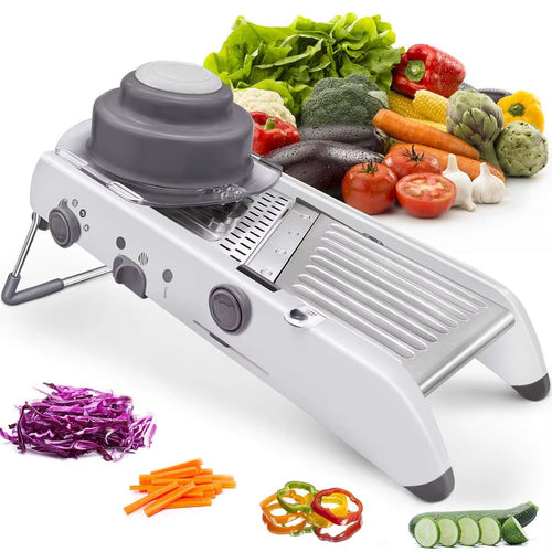 18-in-1 Adjustable Mandoline Slicer — Professional Stainless Steel