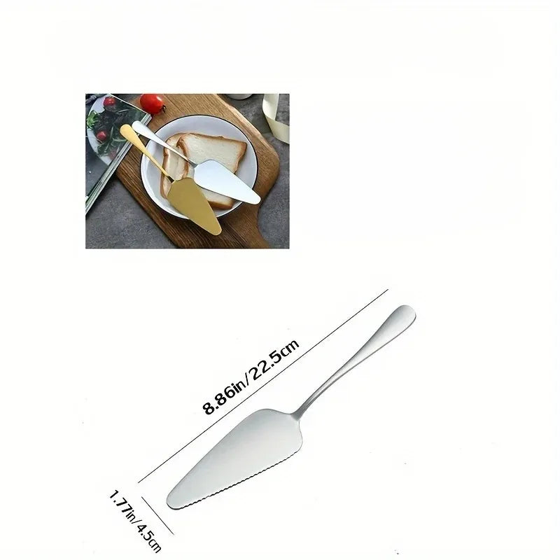 Cake server technical view with dimensions