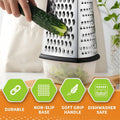 4-Sided Stainless Steel Box Grater with Container