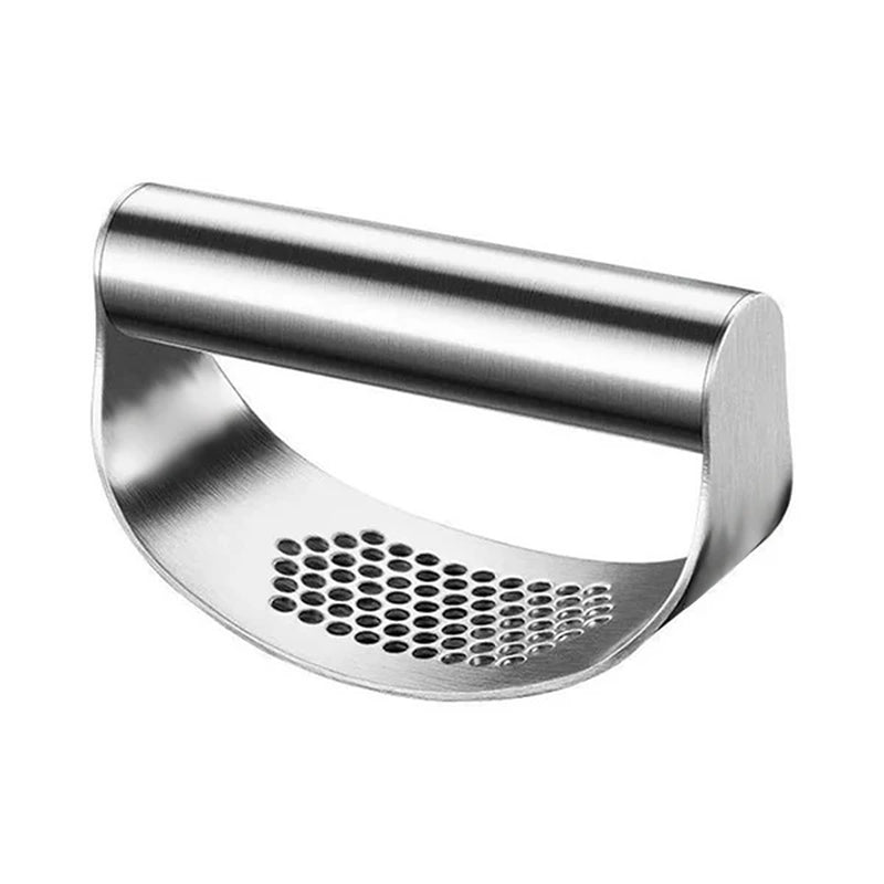 Professional Stainless Steel Garlic Press — Easy Squeeze Design