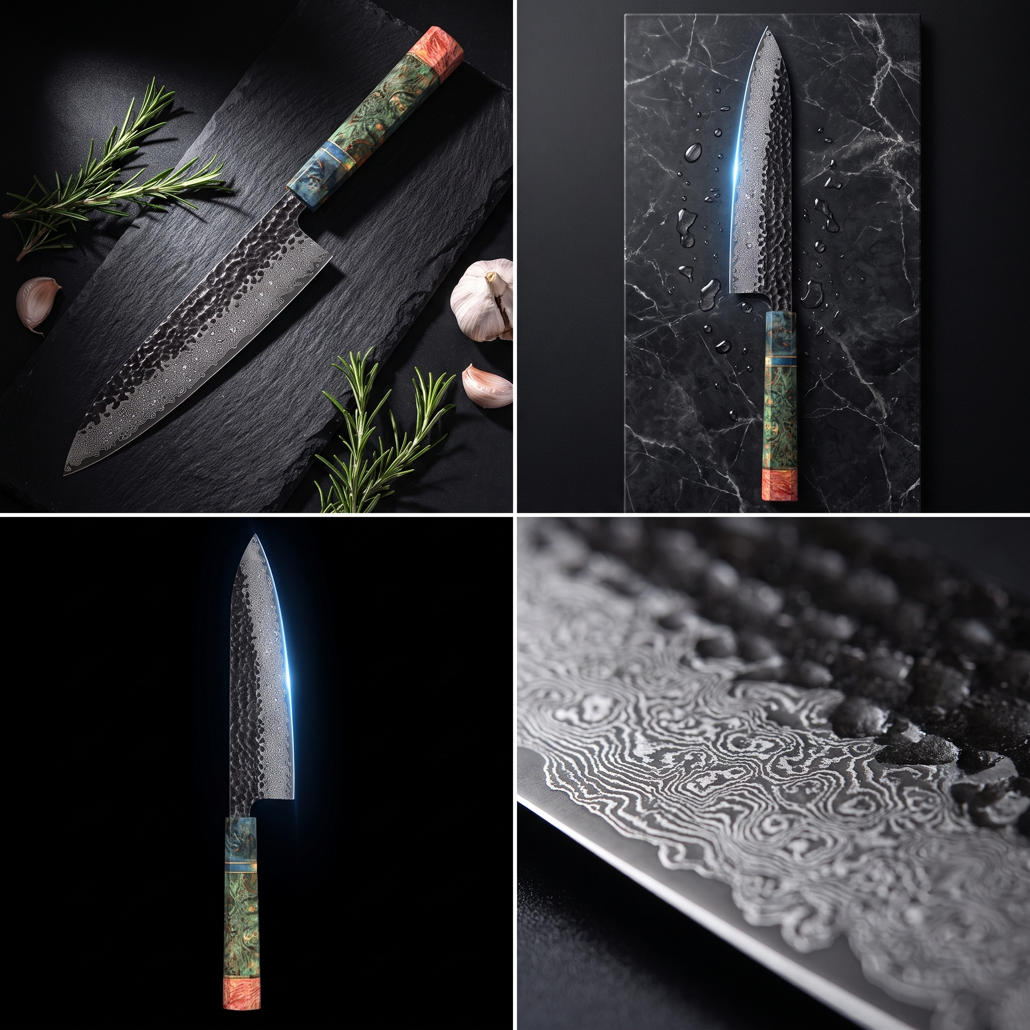 8" Damascus Chef Knife | Chef Marín's Choice - Smart Cook by Chef Marín kitchen tool, photo 4 of 4