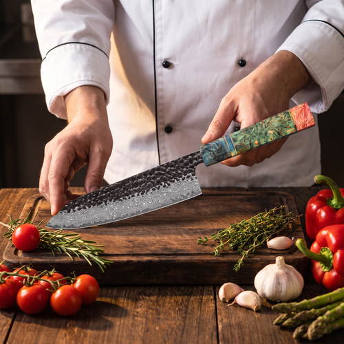 8" Damascus Chef Knife | Chef Marín's Choice - Smart Cook by Chef Marín kitchen tool, photo 1 of 4