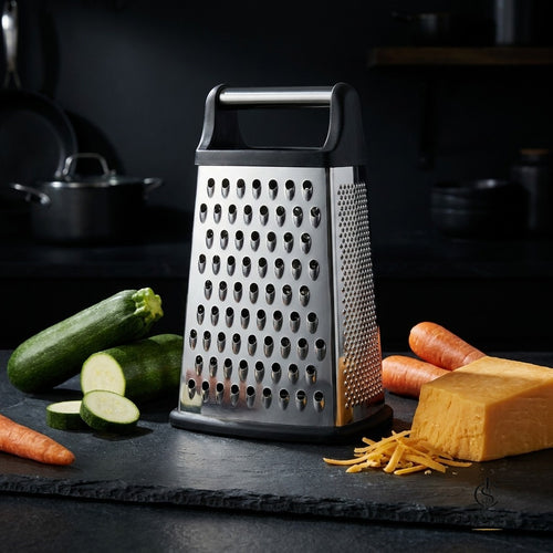 4-Sided Box Grater with Container - Smart Cook by Chef Marín kitchen tool, photo 2 of 6