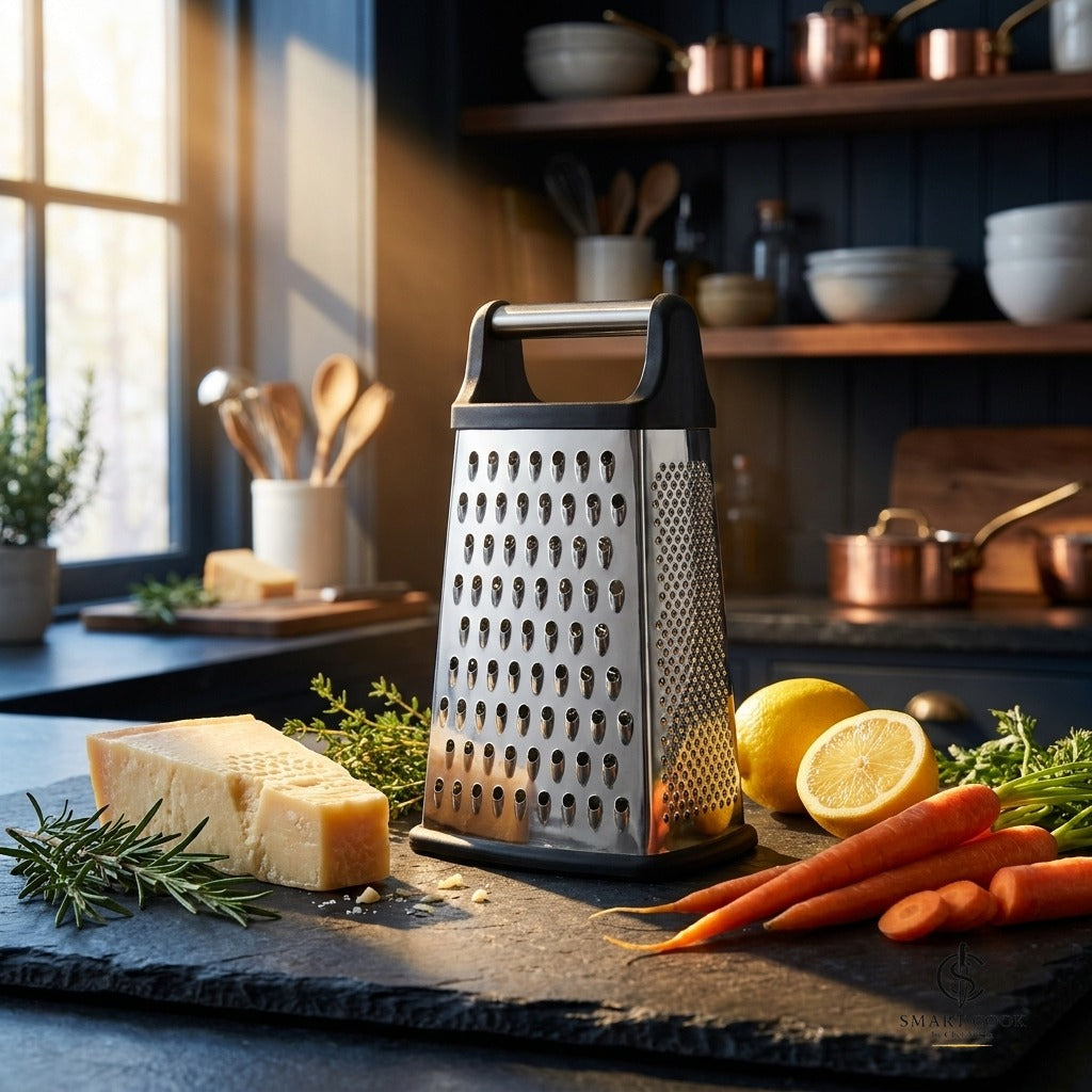 4-Sided Box Grater with Container - Smart Cook by Chef Marín kitchen tool, photo 5 of 6