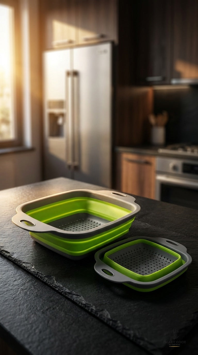 Foldable Silicone Colander - Smart Cook by Chef Marín kitchen tool, photo 6 of 8