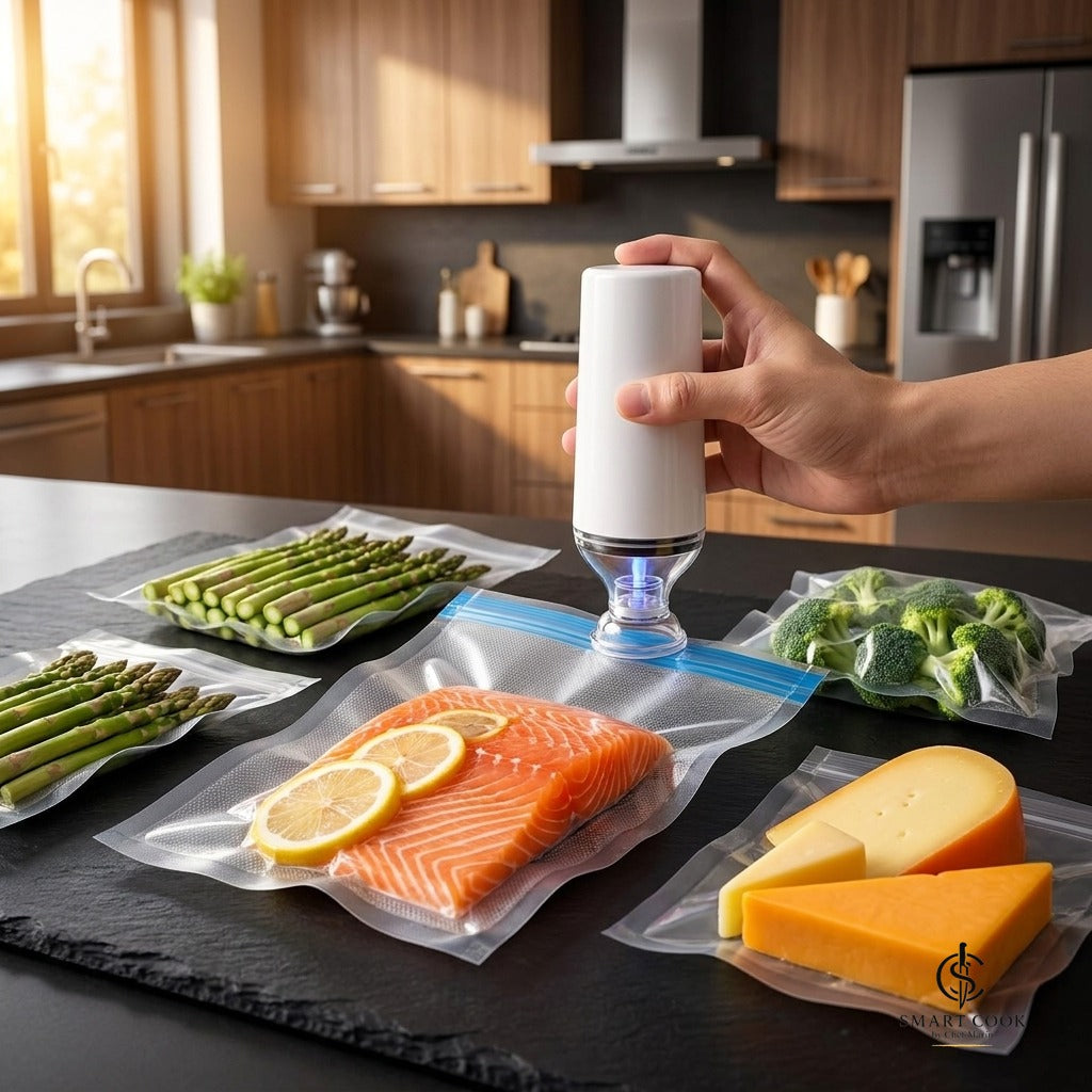 Vacuum Sealer Bags with Electric Pump - Smart Cook by Chef Marín kitchen tool, photo 1 of 8
