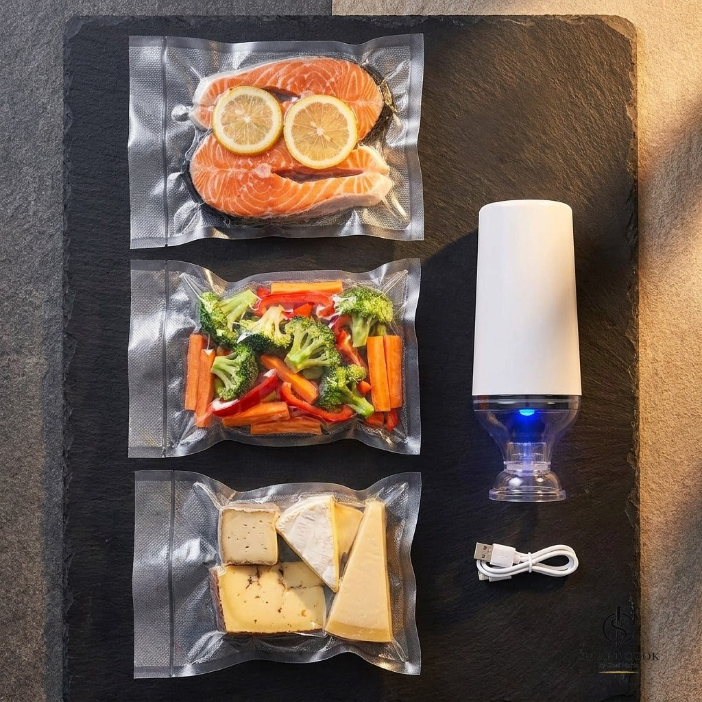 Vacuum Sealer Bags with Electric Pump - Smart Cook by Chef Marín kitchen tool, photo 3 of 8