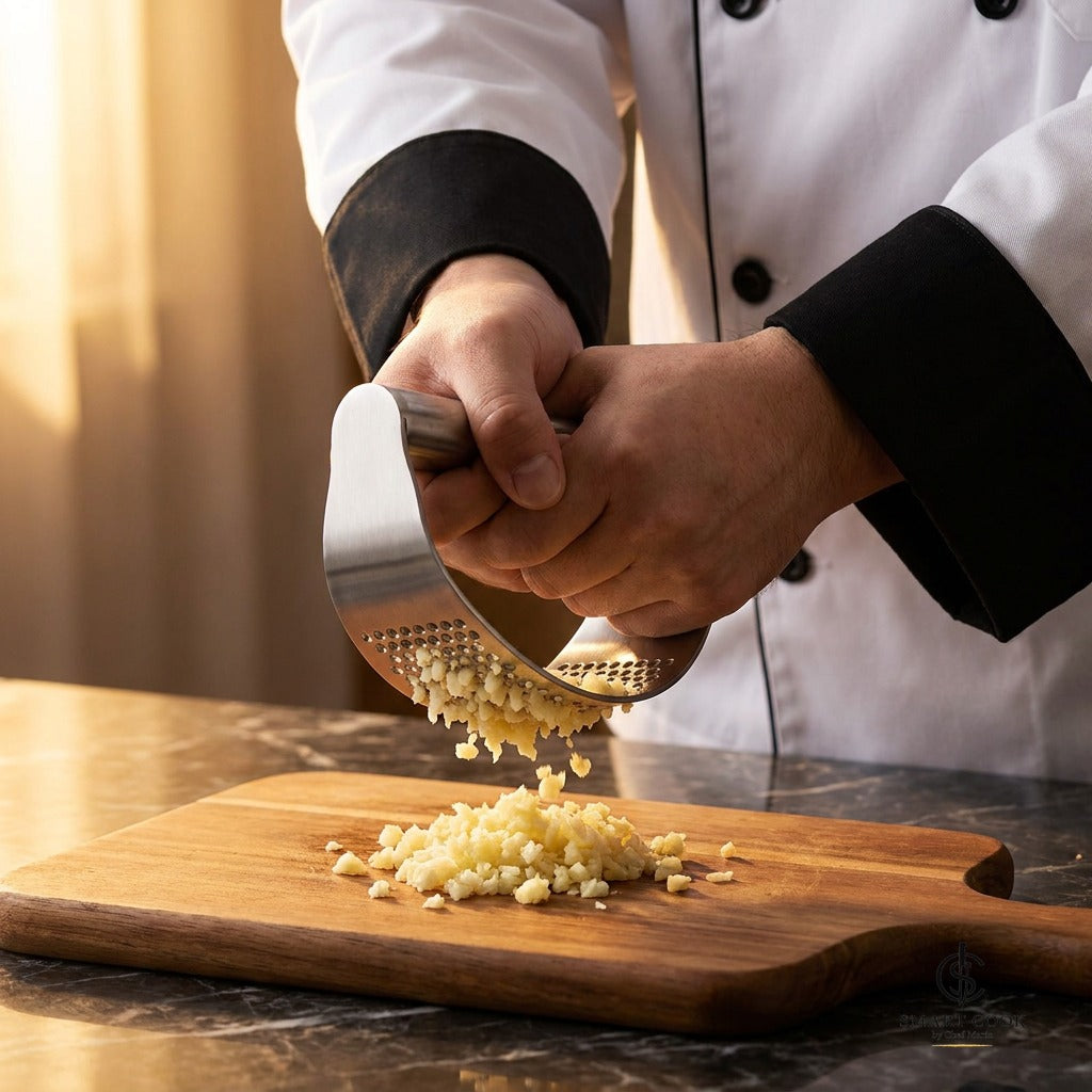 Professional Garlic Press - Smart Cook by Chef Marín kitchen tool, photo 2 of 7
