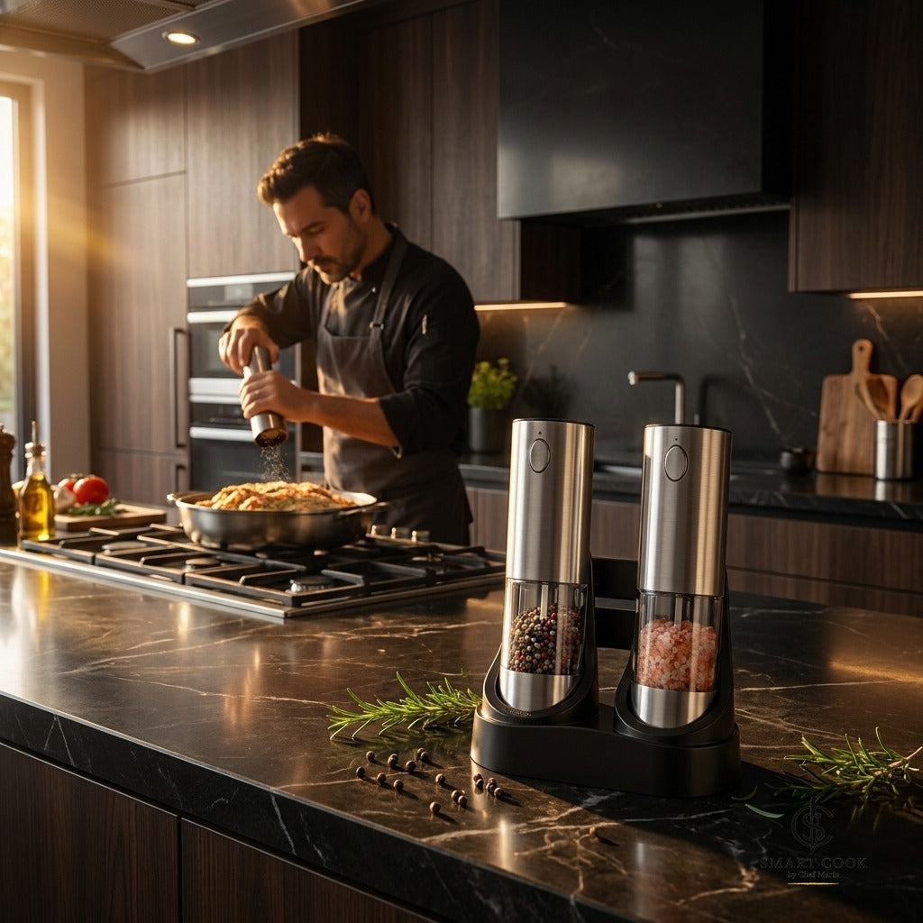 Electric Salt & Pepper Grinder Set - Smart Cook by Chef Marín kitchen tool, photo 5 of 7