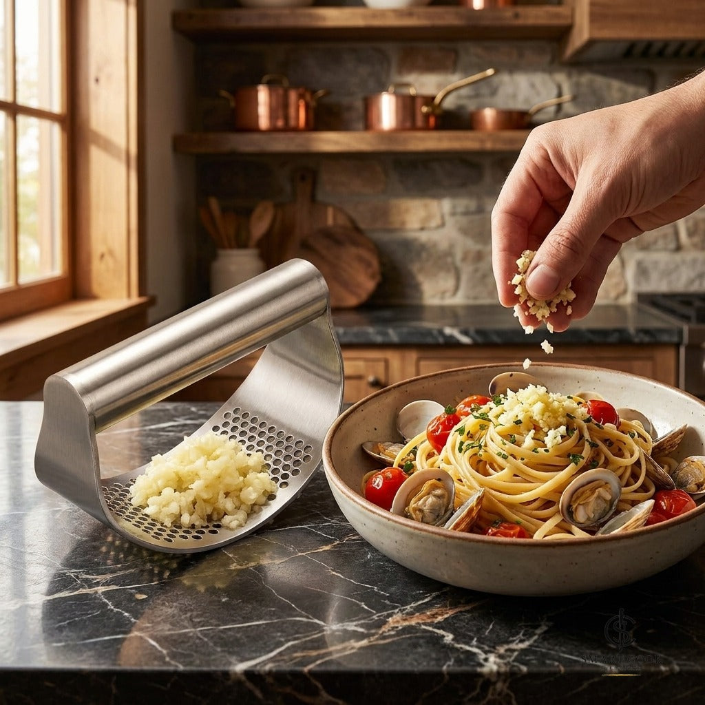 Professional Garlic Press - Smart Cook by Chef Marín kitchen tool, photo 6 of 7