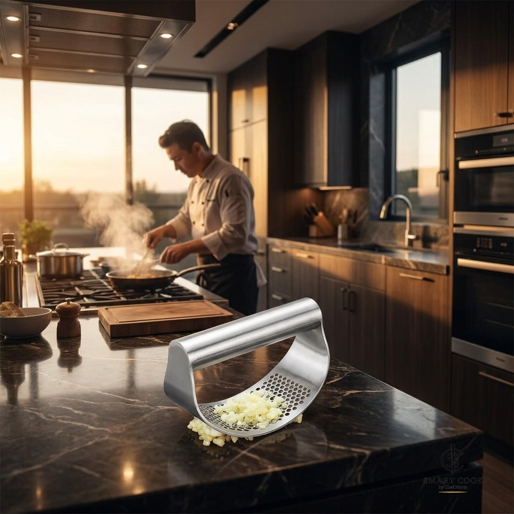 Professional Garlic Press - Smart Cook by Chef Marín kitchen tool, photo 4 of 7