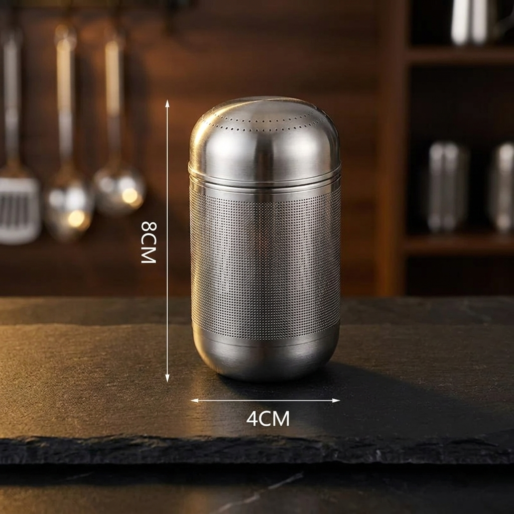 S size tea infuser, exact dimensions 8cm x 4cm