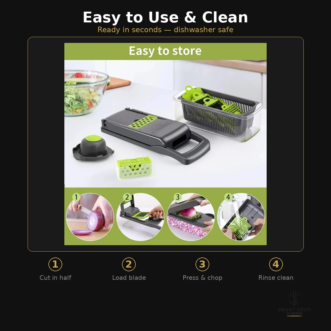 14-in-1 Vegetable Chopper - Smart Cook by Chef Marín kitchen tool, photo 7 of 10