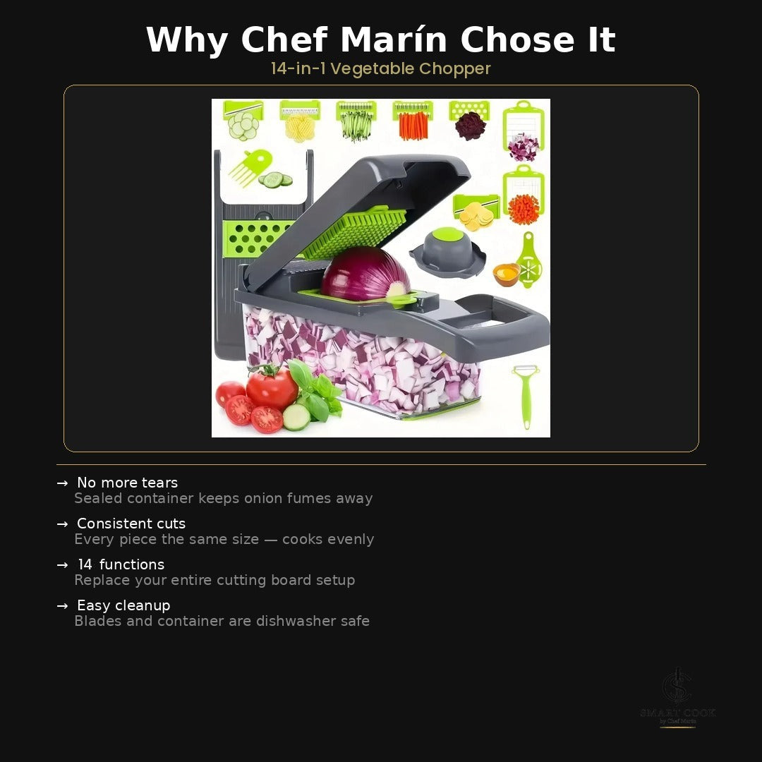 14-in-1 Vegetable Chopper - Smart Cook by Chef Marín kitchen tool, photo 10 of 10